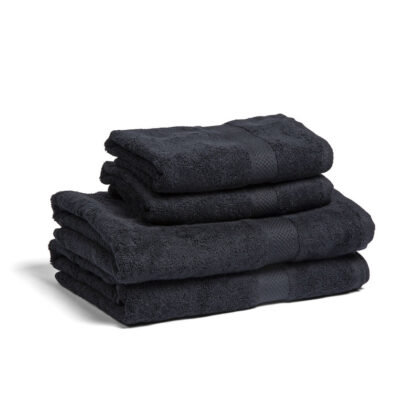 Badlakan Frotté 550g Fair Trade Svart 90x150